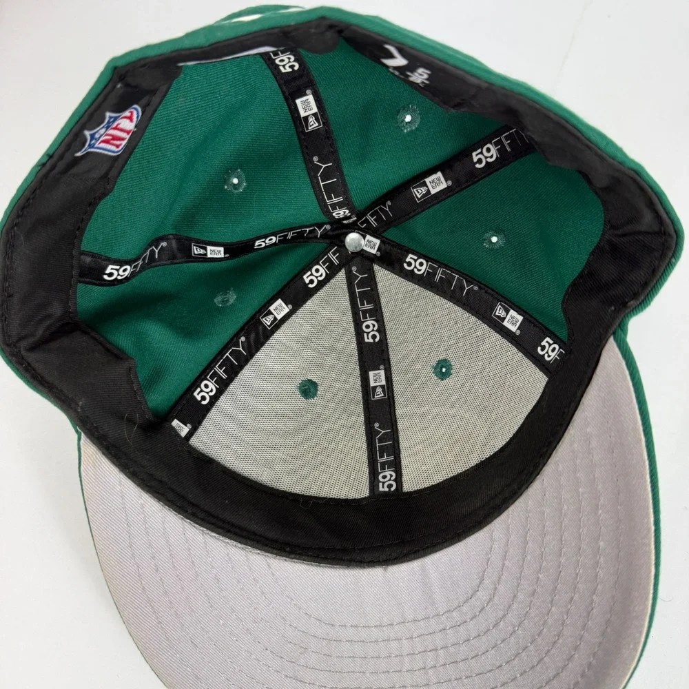 New‎ York Jets New Era 59FIFTY Low Profile Fitted Hat Green NFL Size 7 5/8